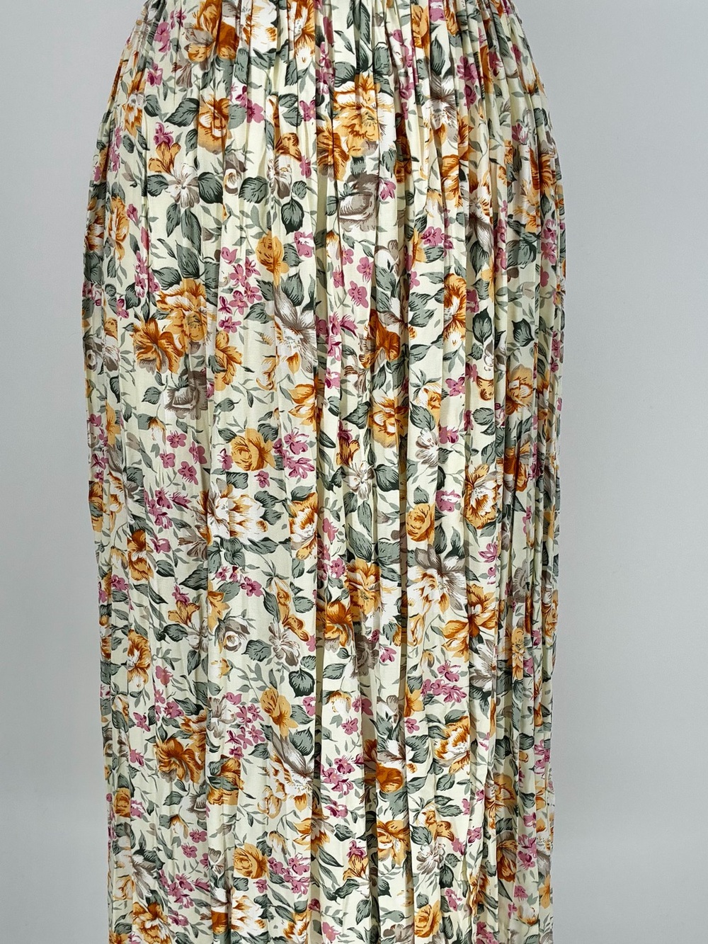 VTG 90s CLIO Pleated Floral Maxi Skirt Small Accordion Cottagecore Whimsigoth